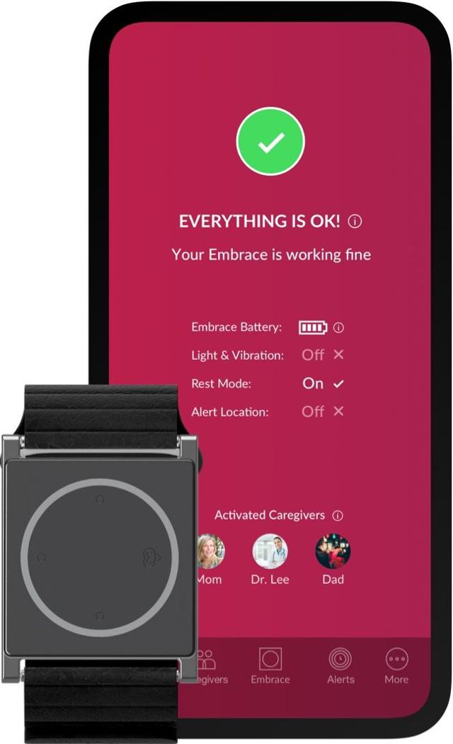 Alert App paired with Embrace