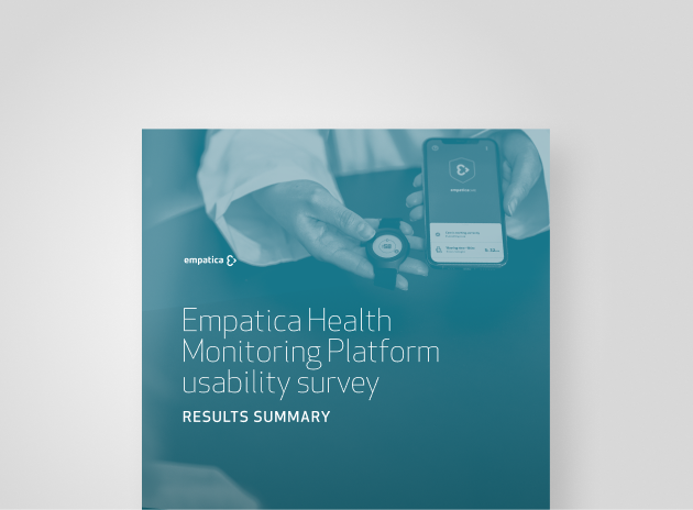 Empatica Health Monitoring Platform usability survey results summary